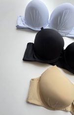 سوتین جک دار دوبل اسفنجی مدل ساده سه چین