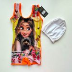 خرید مایو بچه گانه پادار باربی سفید