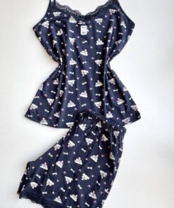 قیمت ست تاپ و شورتک سرمه‌ای هاپو