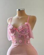 لباس خواب فانتزی عروسکی طرح شکوفه صورتی