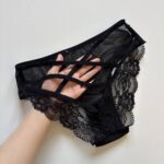 شورت فانتزی پشت باز توری برند روشان کد 9096 مشکی